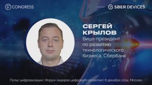 Сергей Крылов, Сбербанк. Об эффективности применения AI