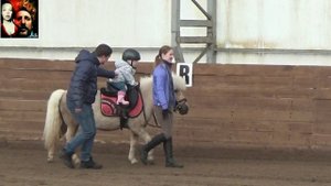 Мы идём по полю с конём