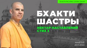 "Бхакти шастры". "Нектар наставлений". Стих 3 (Маяпур 20.11.2024г.)