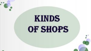 Types of Shops – English Vocabulary