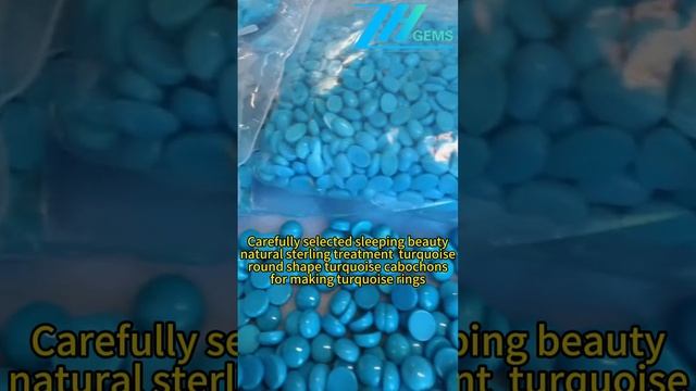 241217-4 Carefully selected sleeping beauty natural sterling treatment  turquoise round shape