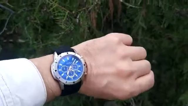 Часы мужские Caravelle by Bulova синий циферблат хронограф цена 124$ обзор от 24042020