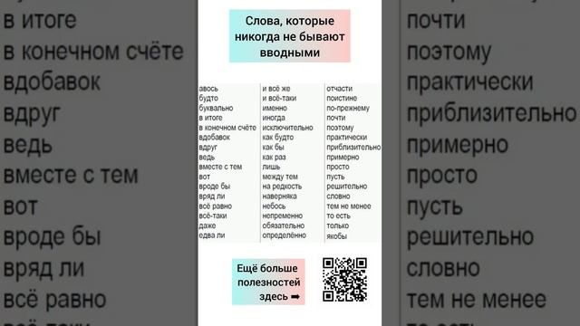 Не путай эти слова с вводными! Список слов, которые никогда не бывают вводными. ЕГЭ по русскому смотреть онлайн