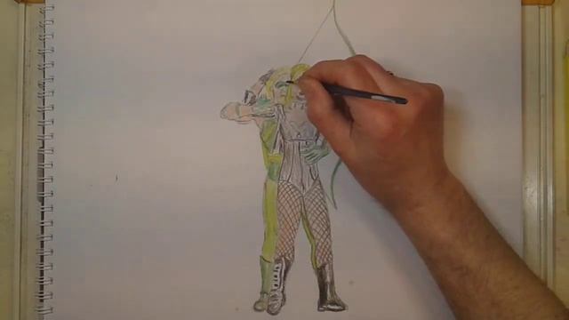 How to draw green arrow and black canary break quarantine pt4