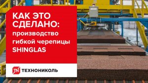 Как производят гибкую черепицу ТЕХНОНИКОЛЬ? Полный цикл на крупнейшем заводе в Рязани