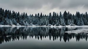 Путешествие в Мир, Созданный ИИ. Зимний Лес.