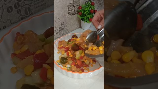 Запеканка с куриным филе😋