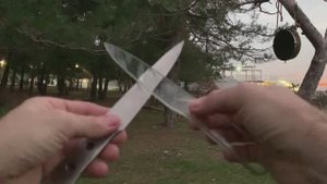 Безоборотное импульсно-волновое метание стеклянного ножа. Наиль Ахмаду.