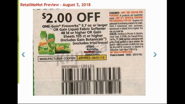 Coupon Insert Preview- 8/5/18- (4) RetailMeNot & (1) Smartsource