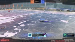 Rocket League - enemy slipshot central ricochet goal...