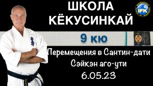Школа Кёкусинкай / 9-й кю / Перемещение в Сантин-дати с Сэйкэн аго-ути (6.05.23)