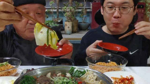 처음먹는 아롱사태 먹방 결국! 밥까지 말아먹었습니다!! KOREAN MUKBANG ASMR eating show 요리먹방 시골먹방 가족먹방