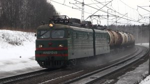 Поезда на перегоне Александров-1 – Балакирево Северной железной дороги. Февраль 2020 года