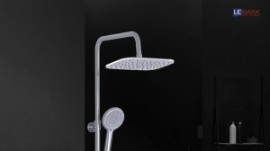 Термост. смеситель для ванны/душа с рег. штангой и верх. д/л «Тропич. дождь» LEMARK TROPIC LM7012C