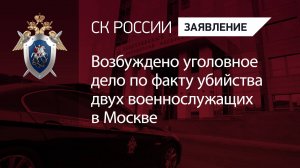 Возбуждено уголовное дело по факту убийства двух военнослужащих в Москве