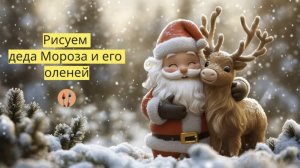 Маленькие художники: Рисуем дедушку Мороза с оленями - Детский образовательный мультфильм