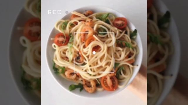 Спагетти с креветками и помидорками черри.Спагетти с обжаренными креветками.Быстрое блюдо.Spageti🤤😋