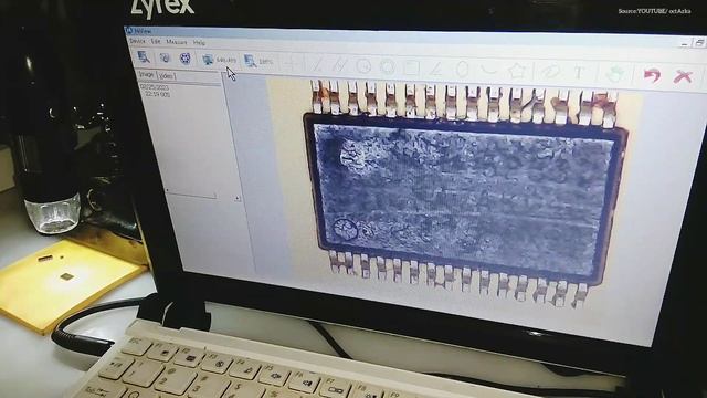 Melihat Marking Code Ic Terkecil dan tak terlihat mata | Microscope 1600x