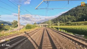 Из Зельцталь в Грац (Линц - Грац, часть 2, Эбб, Австрия), вид машиниста поезда! 4k 60fps UHD