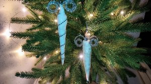 Мастер класс. Новогодний декор своими руками. Сосульки. Легко и доступно. Творчество для всей семьи