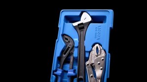 Набор инструмента. Ручные тиски, переставные клещи, разводной ключ. ACK-B3012 Licota