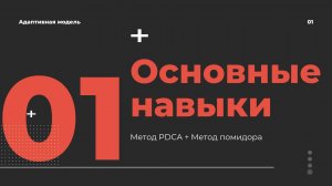 Вводный урок:

Цикл Деминга (Метод PDCA)
Метод помидора