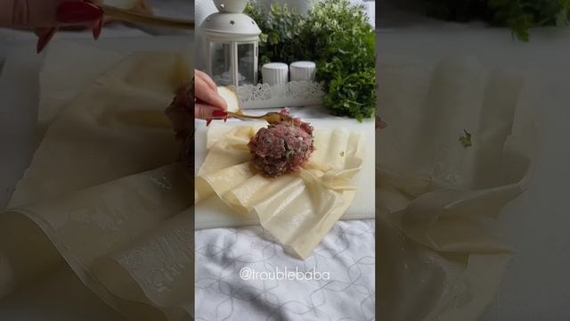 Ленивая самса. Тесто фило фарш = идеальная самса #самса #тестофило #фарш #пирожки #ленивыепирожки