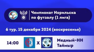 Футзал Первая Лига чемпионат Норильска сезон 2024-2025 Медный-НН-Таймыр