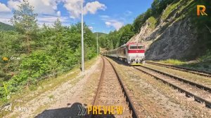 Из Банска-Бистрица во Врутки, железная дорога Зволен - Врутки, Словакия, вид машиниста 4k 60fps UHD