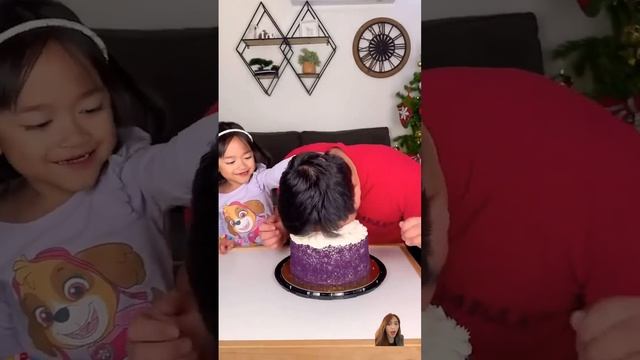 Daughter pranked his dad 😂👧❤️ #cake #funny #family