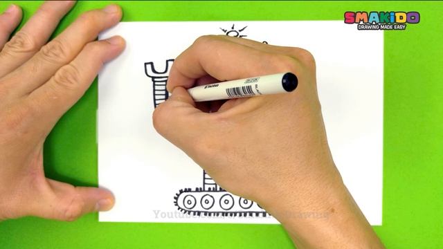 How to Draw a Robot For Kids and Beginners смотреть онлайн