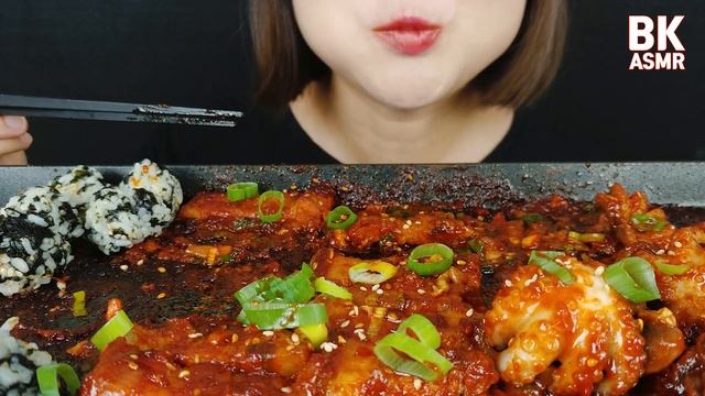 ASMR Spicy Stir-Fried Baby Octopus, Pork Belly 매콤한 주꾸미,삼겹살볶음 먹방(EATING SOUNDS)MUKBANG