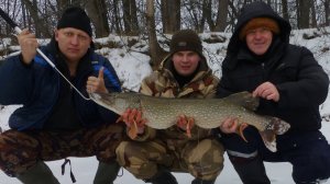 Рыбаки Были в Шоке когда Её Увидели! Огромная Щука не лезла в Лунку Трофейная Рыбалка на реке Сок