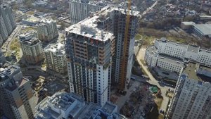 Киев новопечерские липки с Дрона аэросъемка (драгомирова улица)