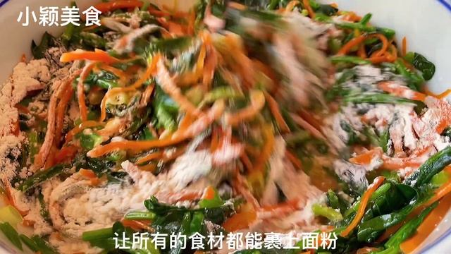 【小穎美食】菠菜裡淋2個雞蛋，不炒不涼拌，第一次見這種做法，出鍋太香了