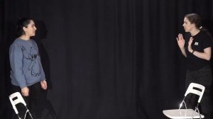 Актерское мастерство.Упражнение на поиск приспособлений и воздействие словом.