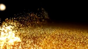 Футаж Золотые блески с кометой