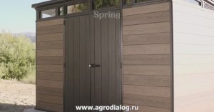 Древесно-пластиковый композитный сарай Keter Signature Pent 11x7 Walnut