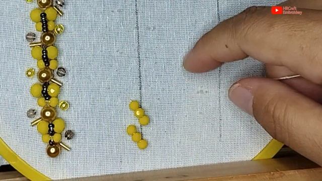 Sewing Beads to Fabric Tutorial || Beads Embroidery Tutorial for Beginner || Beads Work