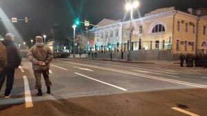 ВА ПВО Сухопутных войск им. Василевского после ночной репетиции Парада Победы