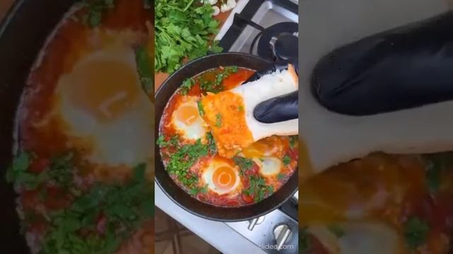 Самая вкусная яичница шакшука.#завтракза5минут #обедза5минут #легкиерецепты #вкусныерецепты