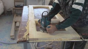 Изготовление двери из дерева на  ручном  фрезере.  The production of door by hand router