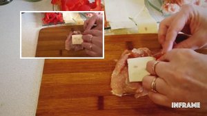 Куриные рулетики с сыром и болгарским перцем