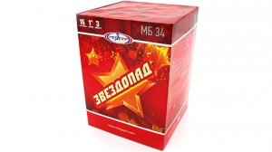 Фейерверк МБ34 Звездопад 16 залпов, калибр 1"