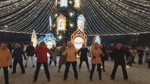 Линейные танцы 60+ Танцы в Раменском парке у новогодней елки!