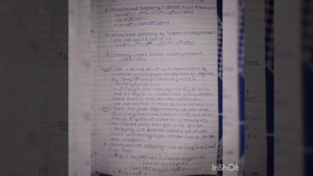 BSC ll mathematics ll Elementary properties of vector space ll notes with solved examples ll