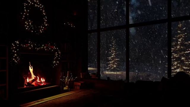 Зимняя ночь,вьюга и шум костра. Идеальные звуки для сна, отдыха и учебы