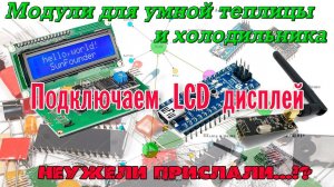 Прислали модули для умной теплицы и холодильника. Подключаем LCD дисплей 1602 к Arduino Nano.