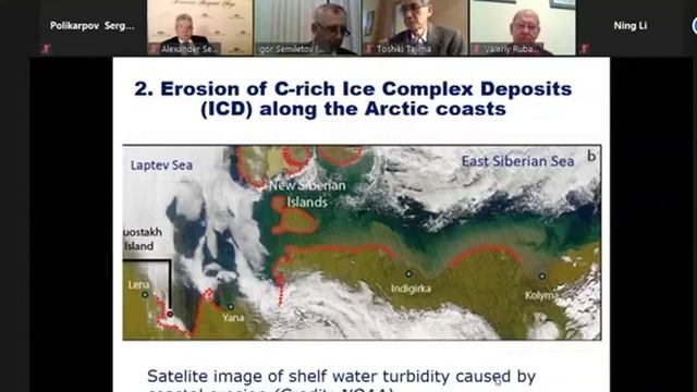 Semiletov IP. Coupling between climate change and permafrost thawing in the Arctic land-shelf system