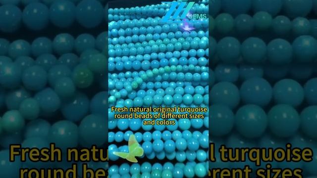 241217-2 Fresh natural original turquoise round beads of different sizes and colors